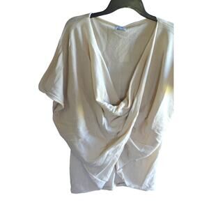 Save the Ocean Apparel Company, Ivory Knit Poncho w/ Twist Detail, One Size, NWT